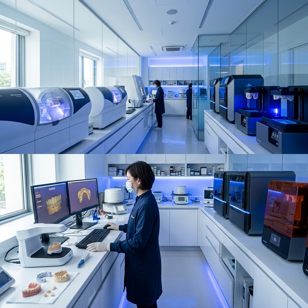 Ambica Dental Lab interior with CAD/CAM equipment